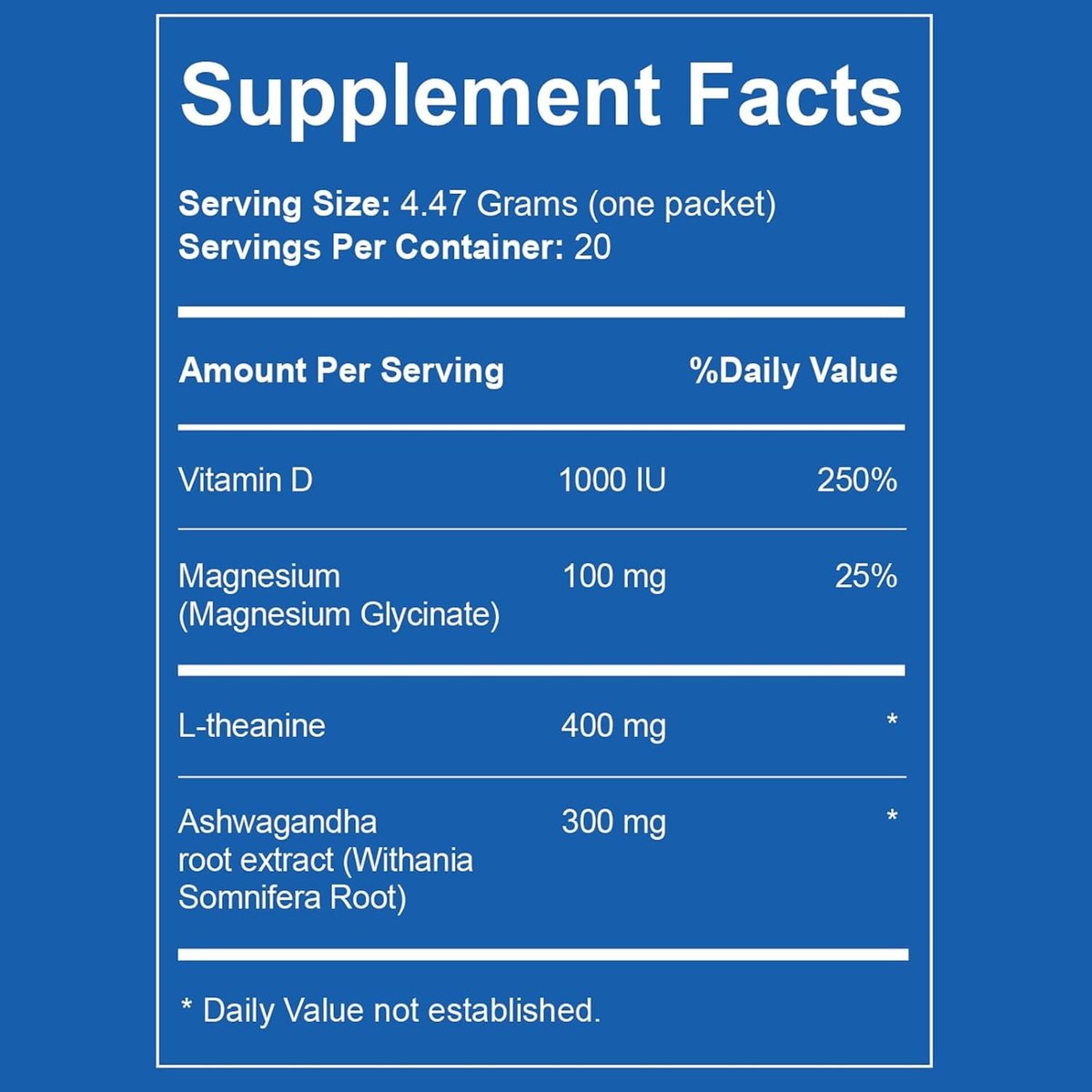 Liquid Anti Stress Cortisol | Magnesium Drink mit L-Theanin, Ashwagandha und Magnesium | 20 Portionen | Zuckerfrei