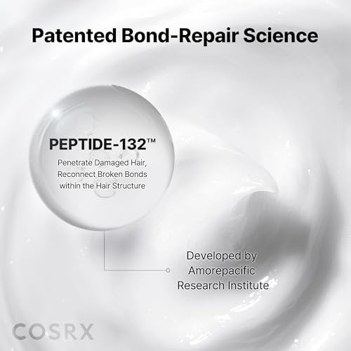 COSRX PEPTIDE 132 Hair Bonding Oil Serum, Reisespülung, Keratinbehandlung für krauses, geschädigtes, trockenes Haar – repariert Spliss, verleiht Haarglanz – für alle Haartypen – 28 ml