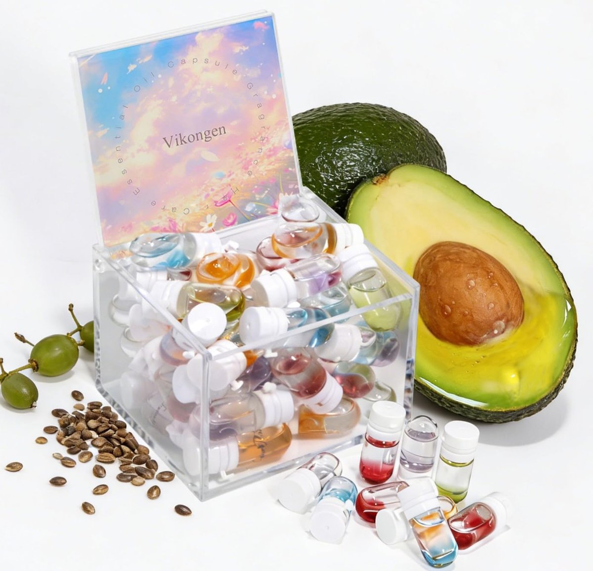 Haarparfüm für Frauen, 5 Düfte Mini Haarparfüm Set, langanhaltend frischer Duft, 2-in-1 Haarparfümöl mit Avocado & Kamelie, glättendes & Anti-Frizz Haarspray (30 Stück)