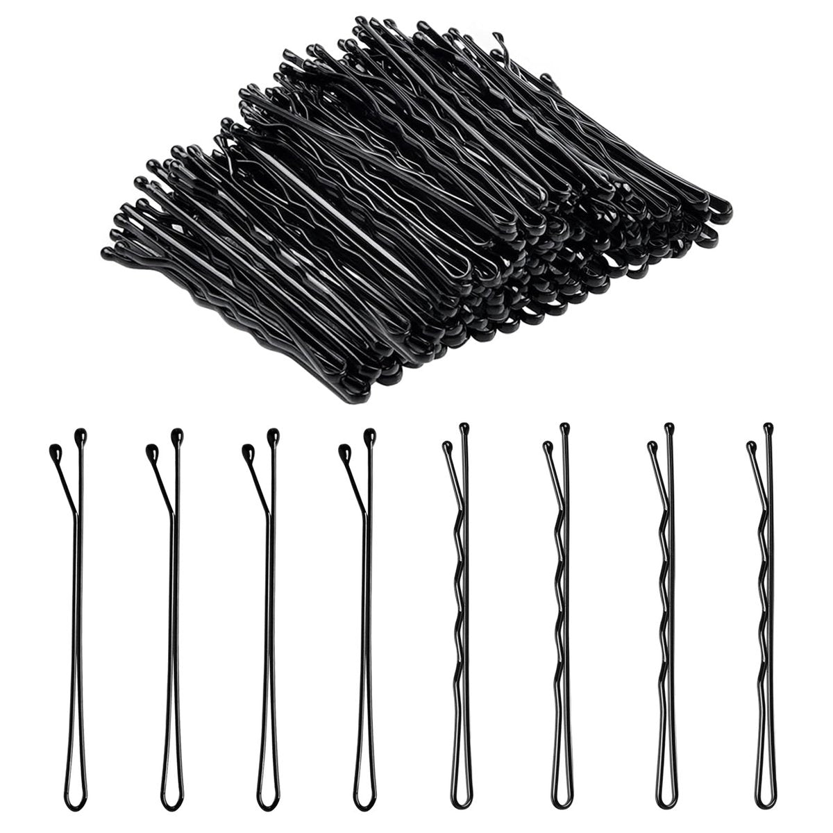 DTDNZKN 100 Stück 2,2 Zoll (55 mm) Haarnadeln Schwarz, Premium Bobby Pins für Frauen, Mädchen und Kinder, Geeignet für alle Haartypen