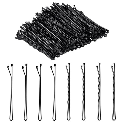 DTDNZKN 100 Stück 2,2 Zoll (55 mm) Haarnadeln Schwarz, Premium Bobby Pins für Frauen, Mädchen und Kinder, Geeignet für alle Haartypen
