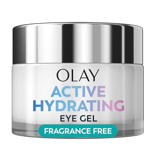 Olay Active Hydrating Eye Gel – Feuchtigkeitsspendende Augencreme ohne Duftstoffe mit Hyaluronsäure und Niacinamid, 0,5 oz