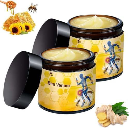 2er-Pack Bienengift-Creme, professionelle Bienengift-Creme für Rücken, Nacken, Hände, Knie, Füße