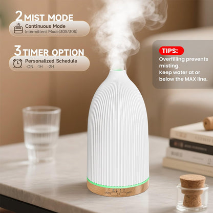 URPOWER 100ML Ultraschall-Aromatherapie-Diffuser für Zuhause, 7 Farbwechsel-Lichter, Timer & Auto-Abschaltung, Duftdiffuser für Schlafzimmer, Büro, Yoga