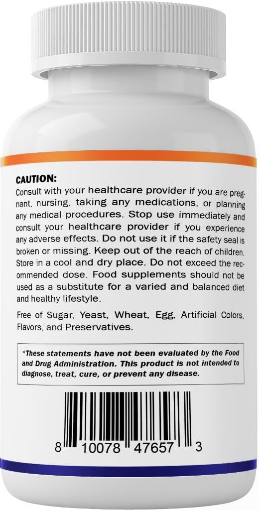 Vitamatic Alpha-Liponsäure 1200 mg pro Portion, 120 Kapseln - Glutenfrei, Vegetarisch, Sojafrei & Non-GMO