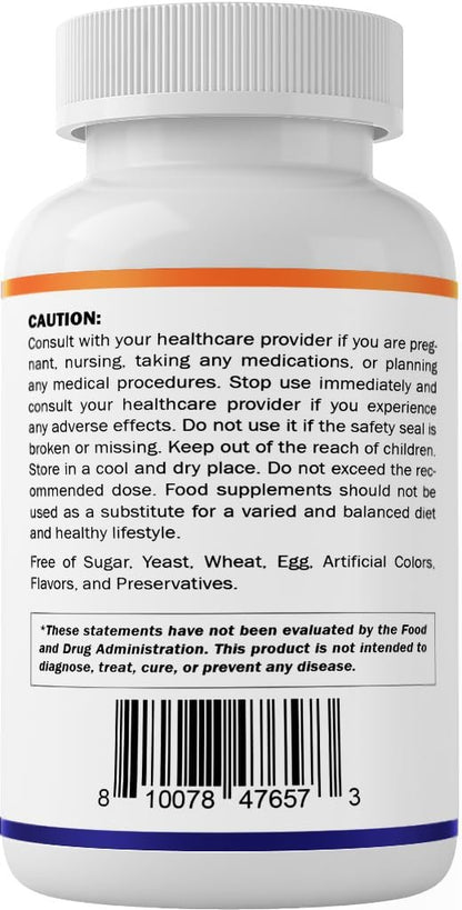 Vitamatic Alpha-Liponsäure 1200 mg pro Portion, 120 Kapseln - Glutenfrei, Vegetarisch, Sojafrei & Non-GMO