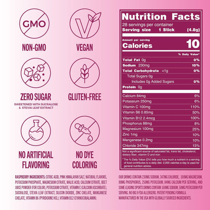 TREVI™ Everyday Sugar Free Electrolytes – Hydrationspulver für den täglichen Bedarf – 28 Portionen – Himbeere