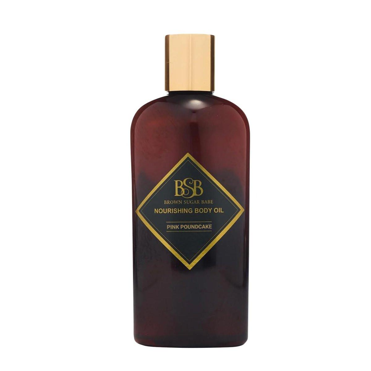 Brown Sugar Babe Pink Poundcake Body Oil – Nährendes Duftöl für Frauen mit Erdbeer-, Vanille- und Buttercreme-Parfümölen, parabenfrei, Körperöl, hergestellt in den USA