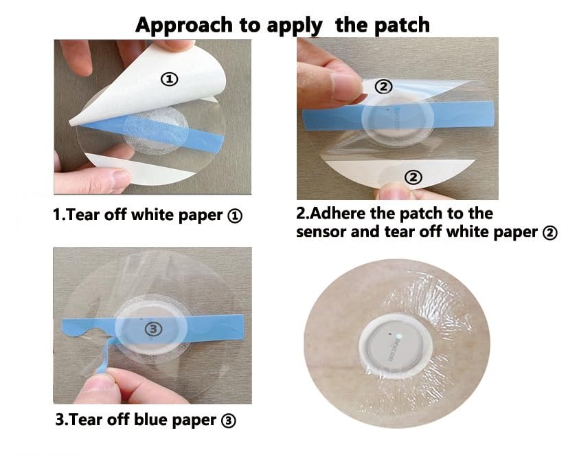 G7 Over Patches Wasserfest - 55er Pack Haftpflaster für G7 & Stelo - Transparente Sensorabdeckung für kontinuierlichen Glukosemonitor, ohne Loch in der Mitte - HECHUAN