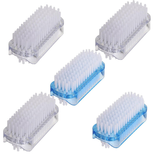5er-Pack Nagelbürste zur Reinigung von Fingernägeln – Doppelseitiges Hand-Nagelbürsten-Set, weiche und feste Borsten, Nagelreiniger für Hände und Füße