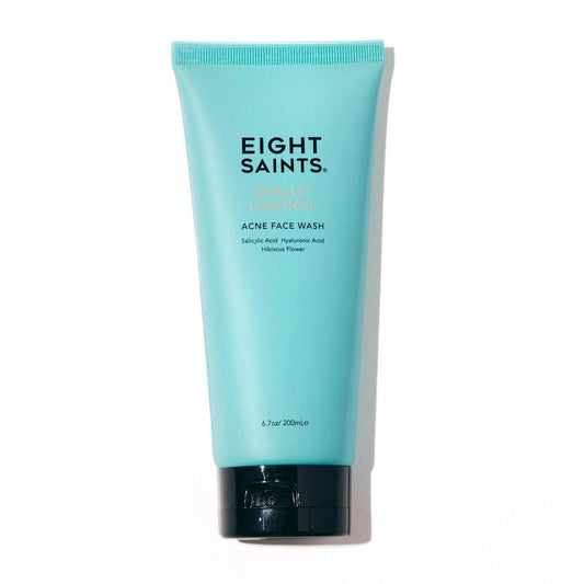 Eight Saints Quality Control Acne Face Wash – Reduziert Akne und beugt neuen Ausbrüchen vor mit 2% Salicylsäure, Hyaluronsäure und Hibiskusblüte, 6,7 Unzen