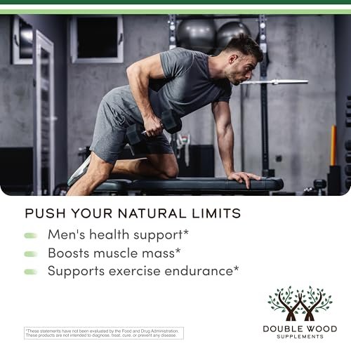 Tongkat Ali Extrakt 200:1 Ultra-Hochpotenz – 1000 mg pro Portion, 60 Kapseln mit Tribulus Terrestris von Double Wood