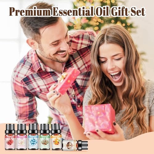 Premium Ätherische Öle Set – 6x10ml Duftöle für Diffuser, Kerzen- und Seifenherstellung, Aromatherapie