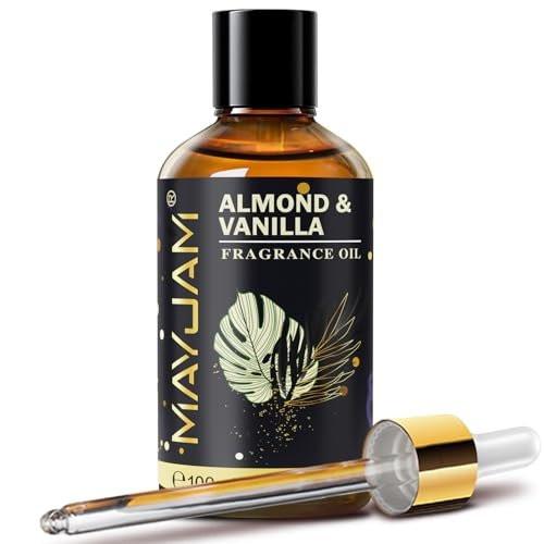 MAYJAM Mandel & Vanille Duftöl – 100 ml Ätherisches Öl für Diffuser, Seifen- und Kerzenherstellung