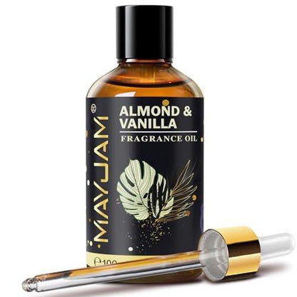 MAYJAM Mandel & Vanille Duftöl – 100 ml Ätherisches Öl für Diffuser, Seifen- und Kerzenherstellung