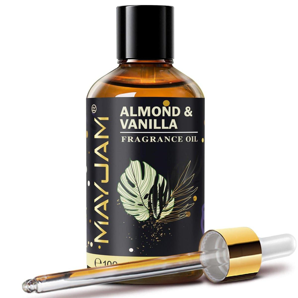 MAYJAM Mandel & Vanille Duftöl – 100 ml Ätherisches Öl für Diffuser, Seifen- und Kerzenherstellung