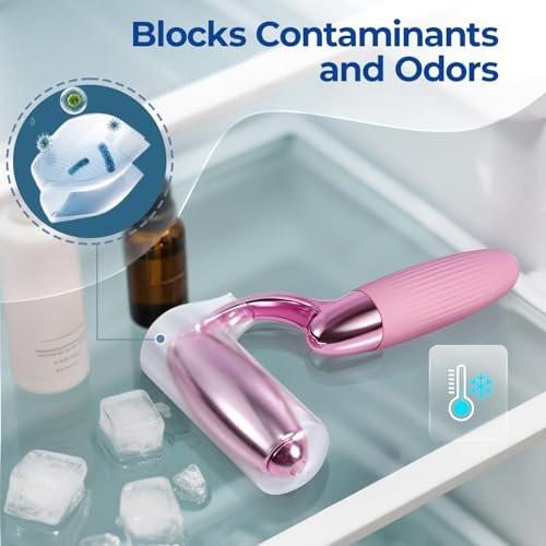 MORGLES Ice Roller für das Gesicht – Professionelles Kryotherapie-Werkzeug zur Reduzierung von Schwellungen, Rötungen und Kopfschmerzen, strafft die Haut und verbessert die Lymphdrainage mit ergonomischem Griff (Pink)