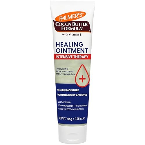 Palmer's Cocoa Butter Formula Healing Ointment mit Vitamin E, 3.75 Oz – Intensive Therapie für extrem trockene, zu Ekzemen neigende Haut, 48-Stunden-Feuchtigkeit, nicht komedogen, dermatologisch empfohlen