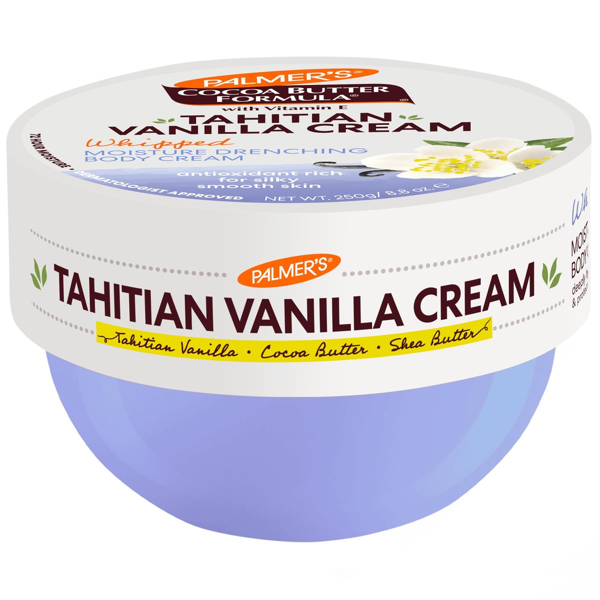 Palmer's Cocoa Butter Formula Body Cream mit Tahitianischer Vanille, 8,8 Unzen – 72h Feuchtigkeitspflege mit Sheabutter & Vitamin E für weichere Haut, schützt und beruhigt Trockenheit, dermatologisch getestet