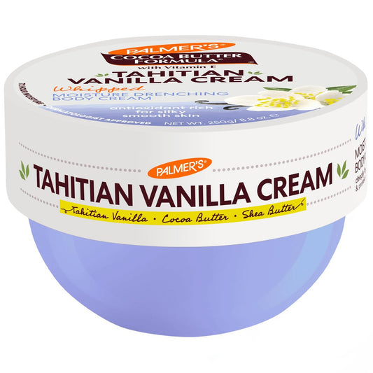 Palmer's Cocoa Butter Formula Body Cream mit Tahitianischer Vanille, 8,8 Unzen – 72h Feuchtigkeitspflege mit Sheabutter & Vitamin E für weichere Haut, schützt und beruhigt Trockenheit, dermatologisch getestet