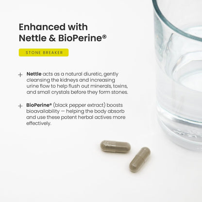 NutraChamps Chanca Piedra Stone Breaker – Nieren- und Gallenblasenunterstützung, Harnwegs- und Kalziumoxalat-Balance mit Brennnesselblatt & BioPerine, 180 Kapseln