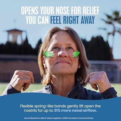 Breathe Right Extra Strong Nasenpflaster mit Menthol-Duft, 26 Stück – Medikamentenfreie Nasenerweiterung für bessere Atmung und gegen Schnarchen