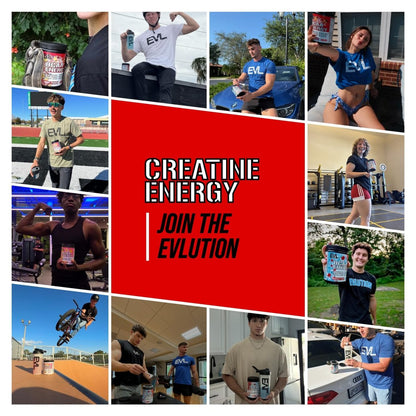 Evlution Nutrition Creatine Energy – Muskelaufbau, Energie, Ausdauer & Kognition – 5 g reines Creatin-Monohydrat pro Portion – B+C Vitamin-Komplex – 30 Portionen – Rocket Pop