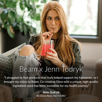 Beam Glow Frauen Wellness Nahrungsergänzungsmittel, Cortisol Unterstützung mit Ashwagandha für Frauen, Tägliche Vitamine für Zyklusgesundheit, Stimmung, Energie & Stressunterstützung mit Selen, Zink, Vitamin A, Biotin, B-Vitaminen