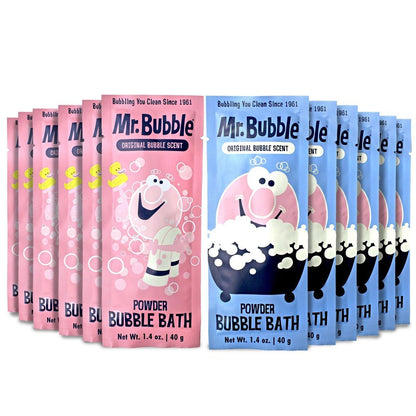 Mr. Bubble Retro Powder Bubble Bath Packung – Original Bubble Gum Duft – 1,4 oz, 12er-Pack