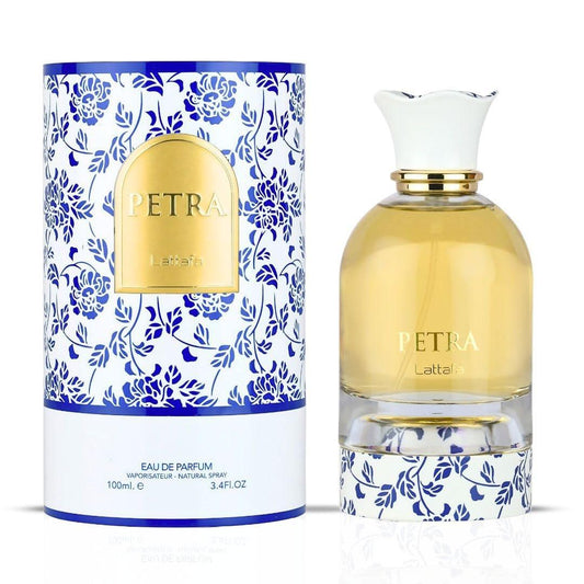 Lattafa Petra Eau de Parfum für Damen – 100 ml | Tropisch, blumig, fruchtig & süß | Langanhaltender Luxusduft