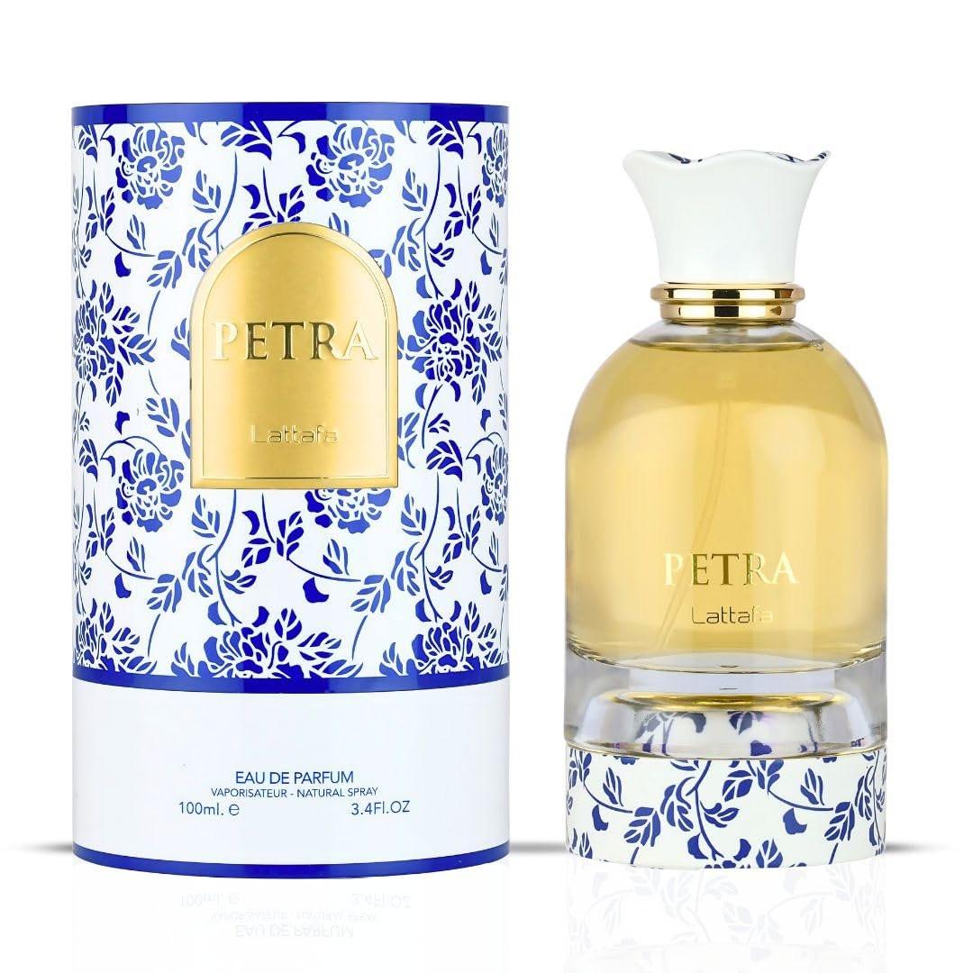 Lattafa Petra Eau de Parfum für Damen – 100 ml | Tropisch, blumig, fruchtig & süß | Langanhaltender Luxusduft