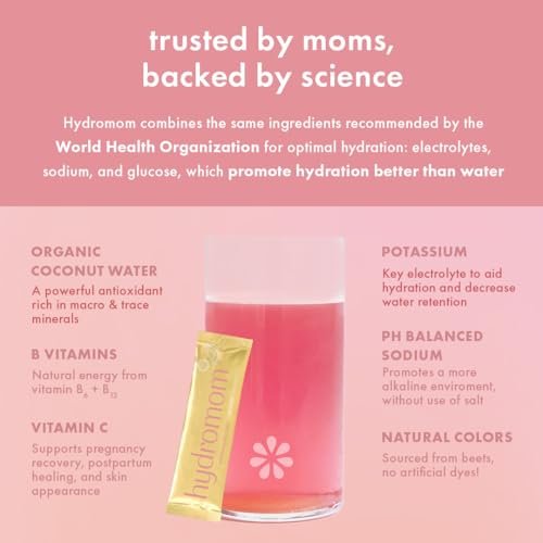 Boobie Hydromom Superfood Electrolyte Drink Mix, Wassermelone Yuzu – Erfrischender Energie- und Hydrations-Boost für Mamas | Essentiell für Schwangerschaft, Stillzeit & darüber hinaus, 10 Portionsbeutel
