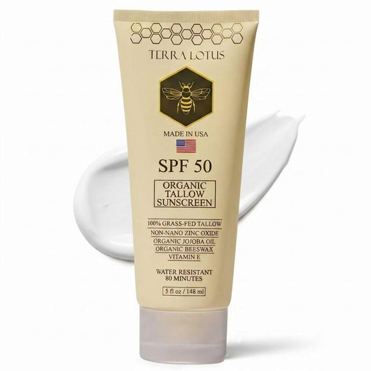 Bio-Talg Mineralsonnencreme LSF 50 – Für Gesicht und Körper – Mit 100 % grasgefüttertem Talg und nicht-nano Zinkoxid, riffsicher – 150 ml