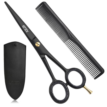 GTEX Haarschere 6,5 Zoll – Professionelle Friseurschere aus hochwertigem Kohlenstoffstahl für Damen und Herren – Super scharfe Haarschneideschere
