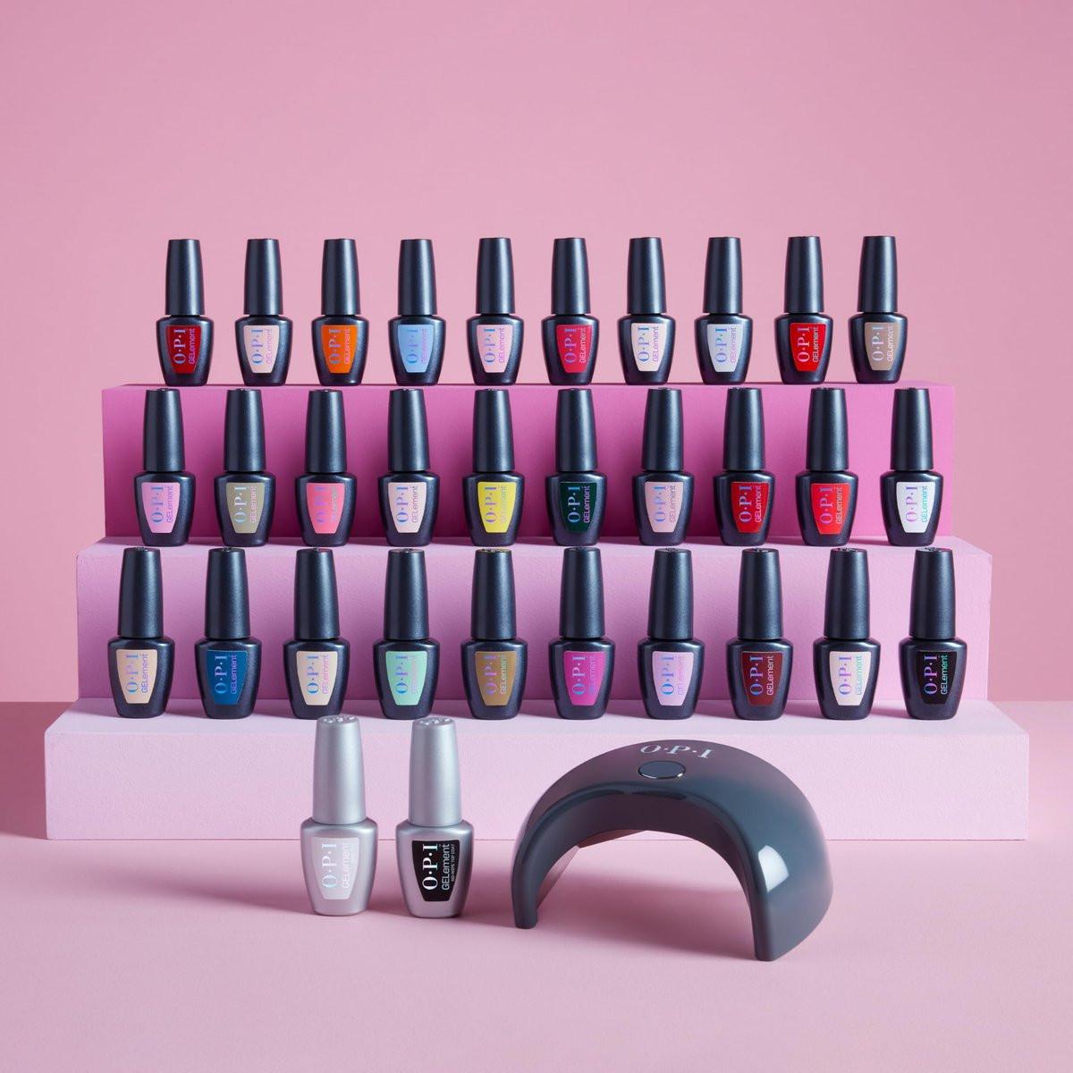 OPI GELement LED Aushärtungslampe für Gel-Nagellack | DIY professionelle Salonqualität | 4-Finger-Design & verspiegeltes Inneres | 60-Sekunden-Timer