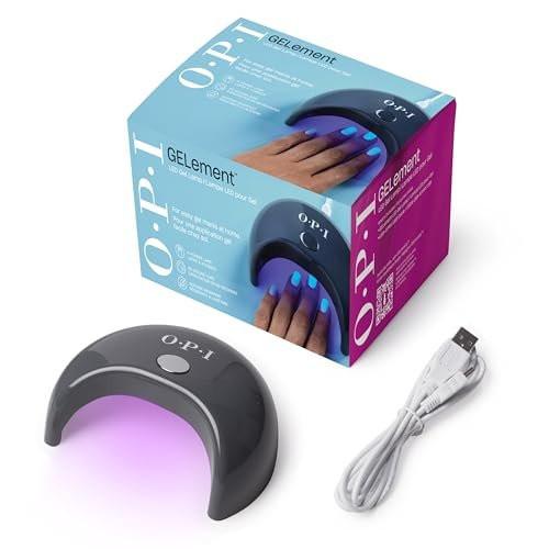 OPI GELement LED Aushärtungslampe für Gel-Nagellack | DIY professionelle Salonqualität | 4-Finger-Design & verspiegeltes Inneres | 60-Sekunden-Timer