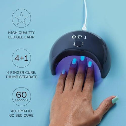 OPI GELement LED Aushärtungslampe für Gel-Nagellack | DIY professionelle Salonqualität | 4-Finger-Design & verspiegeltes Inneres | 60-Sekunden-Timer