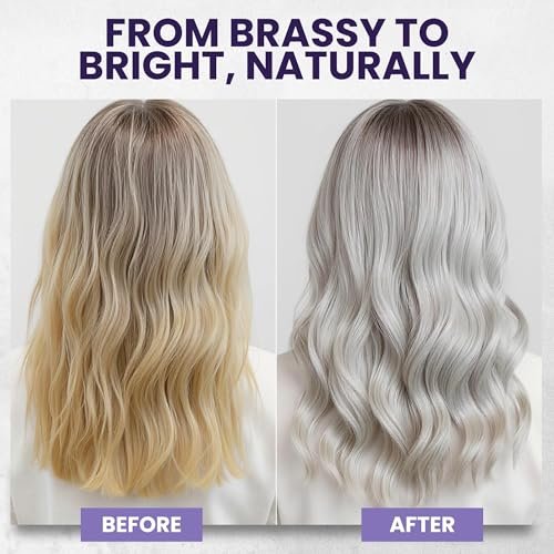 KESMEDIK Tea Tree Purple Conditioner – Anti-Brass Toner für blondes, silbernes & graues Haar – Repariert geschädigtes Haar & Salonqualität, 473 ml