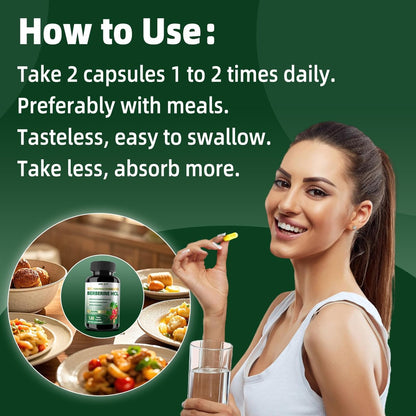 Berberin Supplement 1500mg, Liposomales Berberin mit Ceylon Zimt & Probiotika für Frauen und Männer, Himalaya Plus Extrakt, Unterstützt Darmgesundheit, Blutzuckerspiegel & Immunsystem, 60-Tage-Vorrat, 120 Kapseln