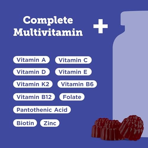 Hyland's Kids Multivitamin + Superfoods Boost, zuckerfreie Erdbeer-Gummibärchen mit Obst- und Gemüsemischung, 60 Stück