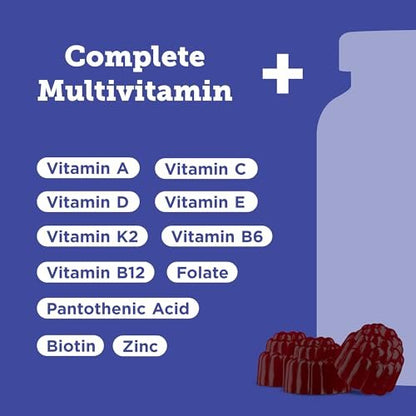 Hyland's Kids Multivitamin + Superfoods Boost, zuckerfreie Erdbeer-Gummibärchen mit Obst- und Gemüsemischung, 60 Stück