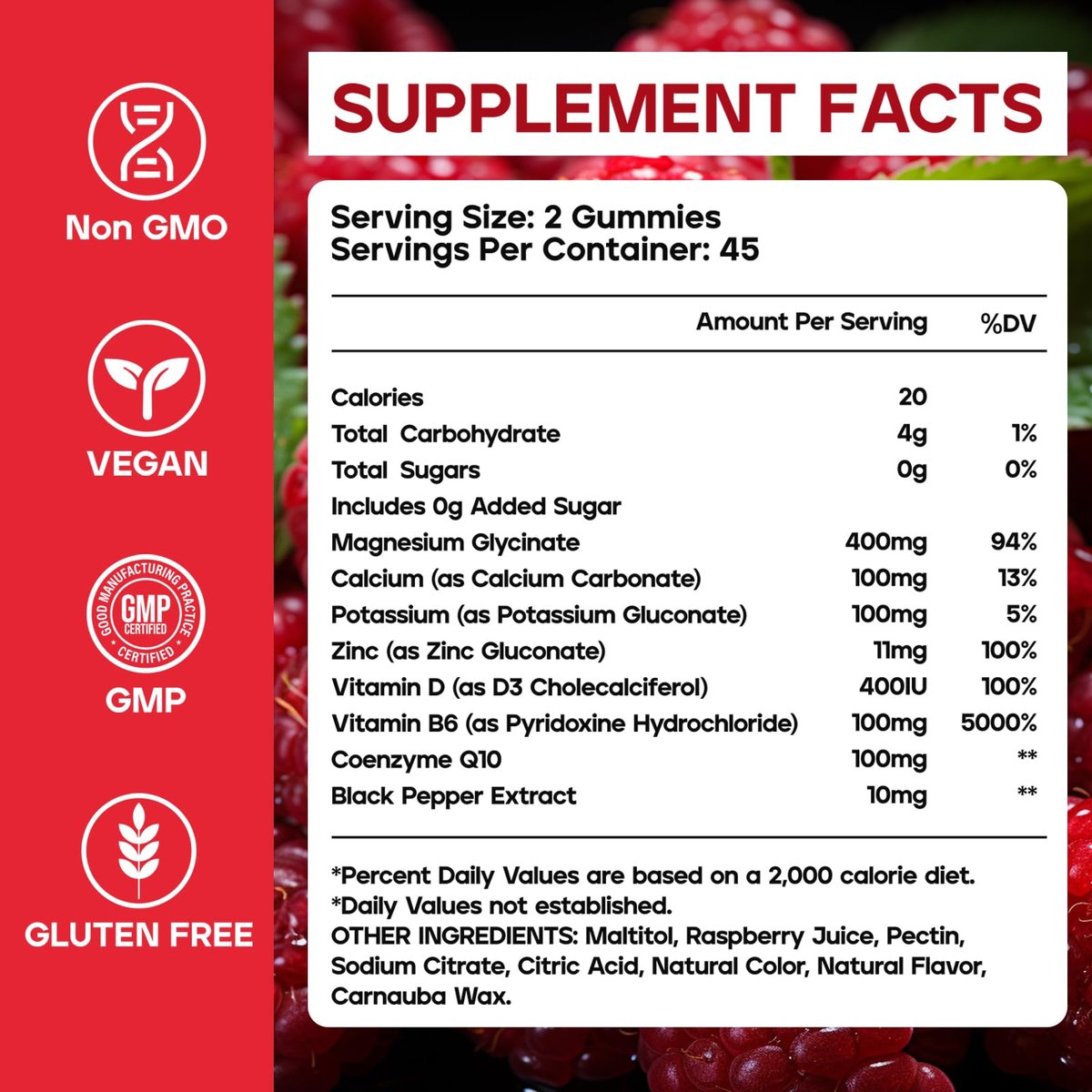 Magnesiumglycinat Gummibärchen 400mg – Zuckerfreie Magnesium Gummis für Schlaf, Muskelunterstützung und Entspannung – Beruhigendes Magnesium für Frauen und Männer, 90 Stück