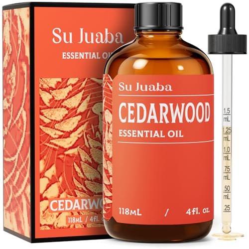 SU JUABA Zedernholz ätherisches Öl 118 ml – 100% rein, natürlich für Haar, Massage, Entspannung & Hautpflege