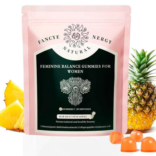 Weigloce Premium Feminine Balance Gummies für Frauen – Ananas-Gummis für die weibliche Gesundheit, Probiotika-Unterstützung, Immunsystem, glutenfrei, vegetarisch, mit Vitamin C, 60 Stück
