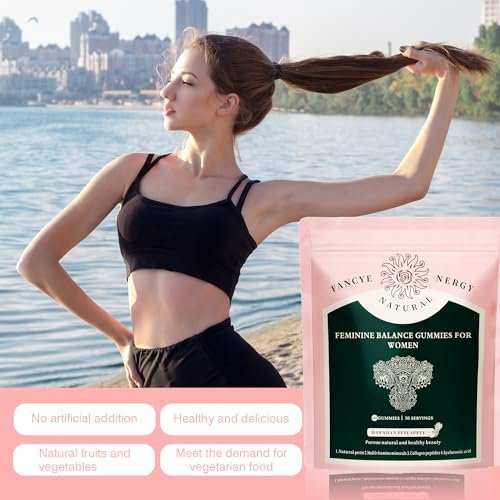 Weigloce Premium Feminine Balance Gummies für Frauen – Ananas-Gummis für die weibliche Gesundheit, Probiotika-Unterstützung, Immunsystem, glutenfrei, vegetarisch, mit Vitamin C, 60 Stück