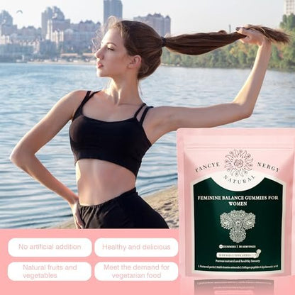 Weigloce Premium Feminine Balance Gummies für Frauen – Ananas-Gummis für die weibliche Gesundheit, Probiotika-Unterstützung, Immunsystem, glutenfrei, vegetarisch, mit Vitamin C, 60 Stück
