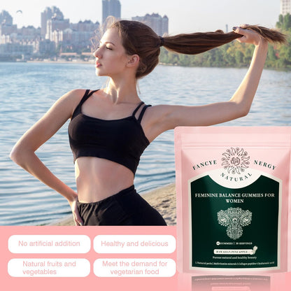 Weigloce Premium Feminine Balance Gummies für Frauen – Ananas-Gummis für die weibliche Gesundheit, Probiotika-Unterstützung, Immunsystem, glutenfrei, vegetarisch, mit Vitamin C, 60 Stück