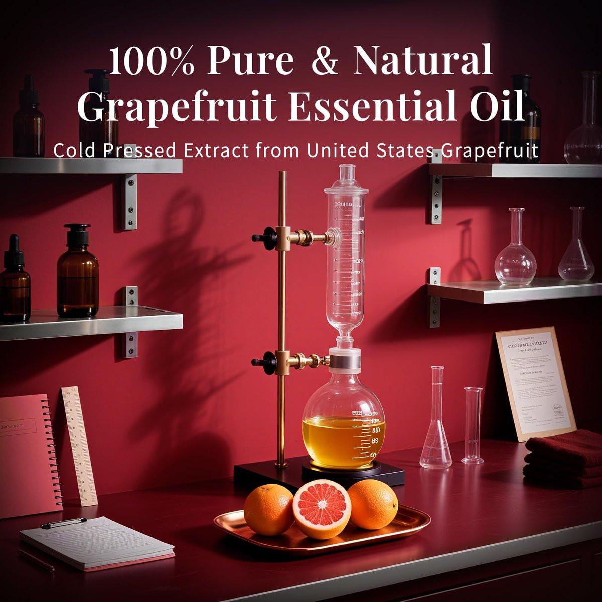 SU JUABA Grapefruit Essential Oil 4 Fl Oz, 100% Pure Natural für Massage, Diffuser, Aromatherapie, Haar- & Hautpflege – 118 ml