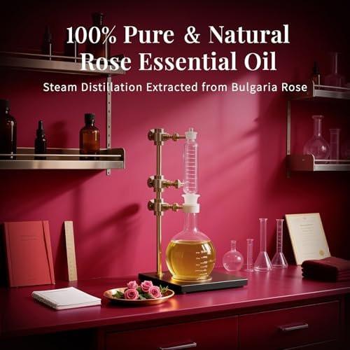 SU JUABA Rosenöl 118 ml – 100% reines Rosenöl für Gesicht, Haut, Haare, Diffuser & Aromatherapie