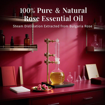 SU JUABA Rosenöl 118 ml – 100% reines Rosenöl für Gesicht, Haut, Haare, Diffuser & Aromatherapie